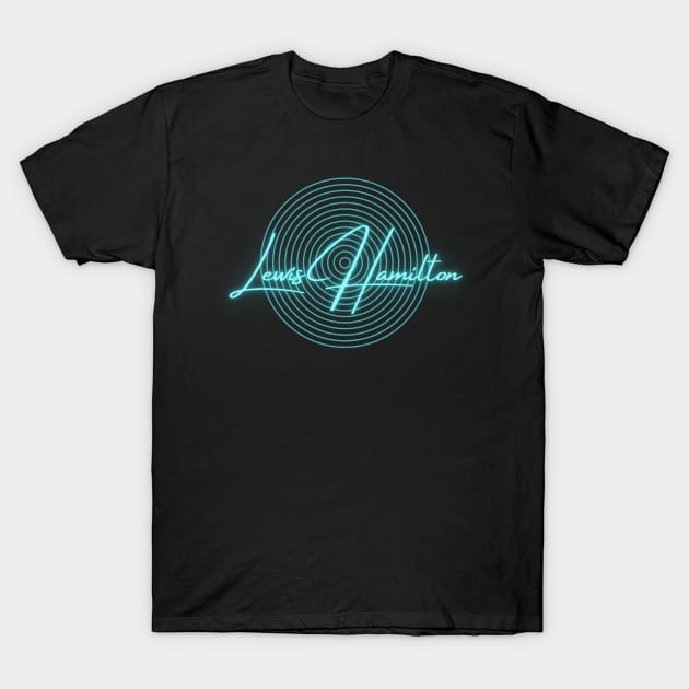 Lewis Hamilton Formula One neon T-Shirt by little-axii